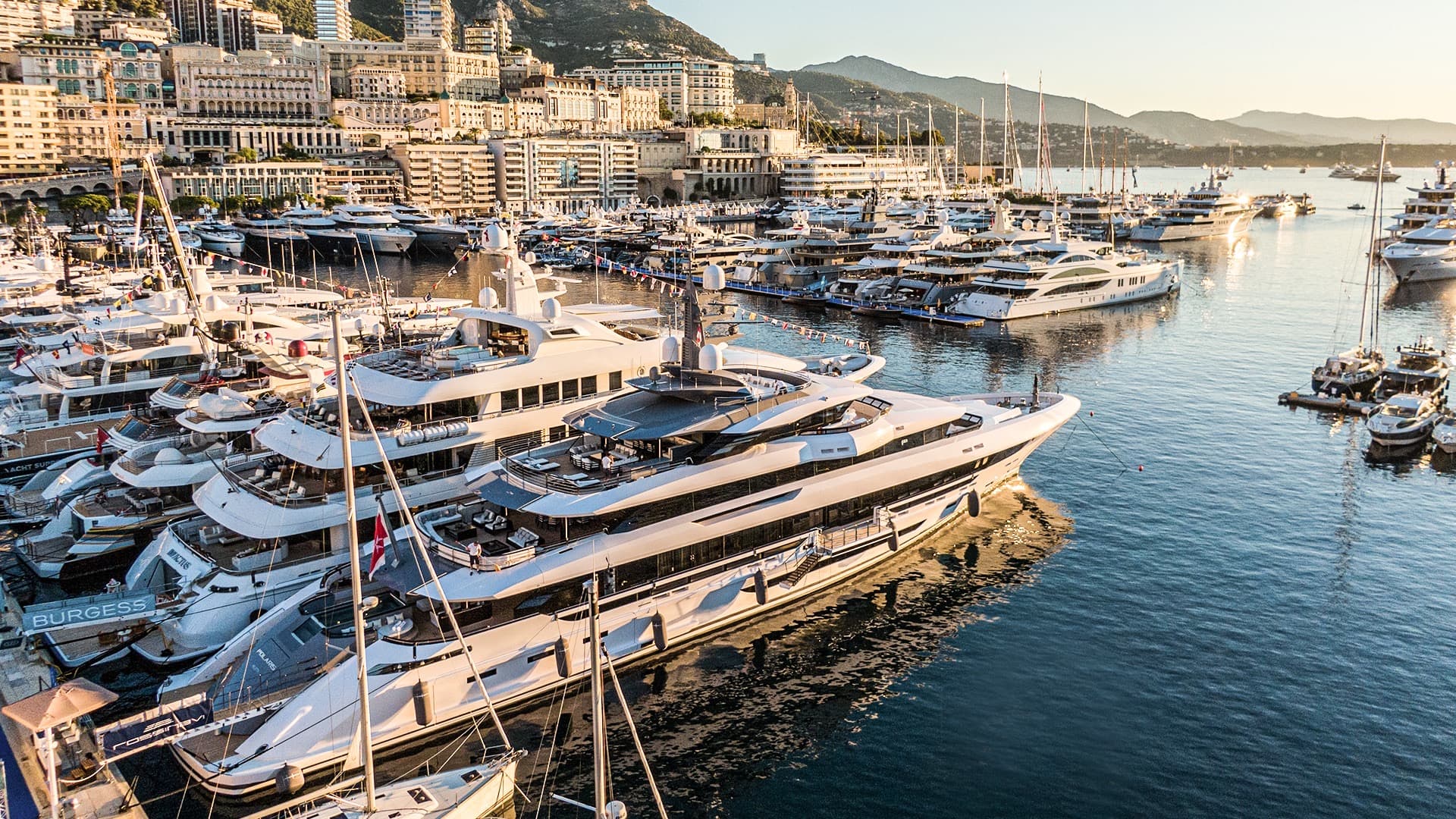 Sunset over Port Hercules, Monaco
